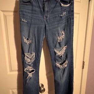 Holster Midrise Boot Distressed Blue Jeans SZ 15S